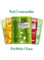 Natural Essence 5 Mask Pack - Combinated or Oily Skin